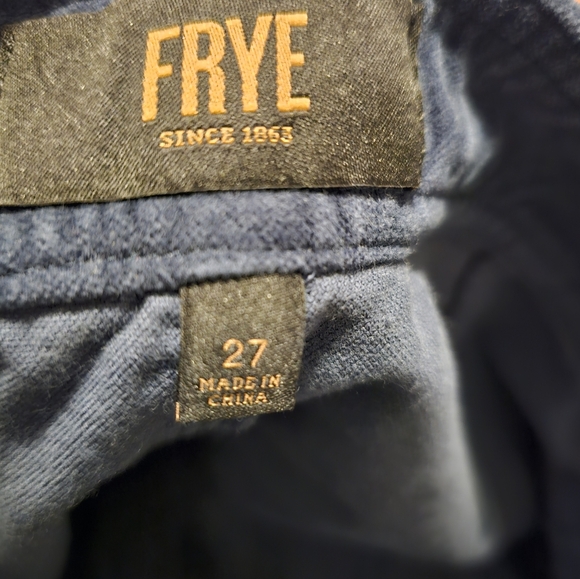 Frye Velvet Pants NWOT Navy Blue 27 Wide Leg Nadia Ankle Pocket Trousers - Picture 6 of 9